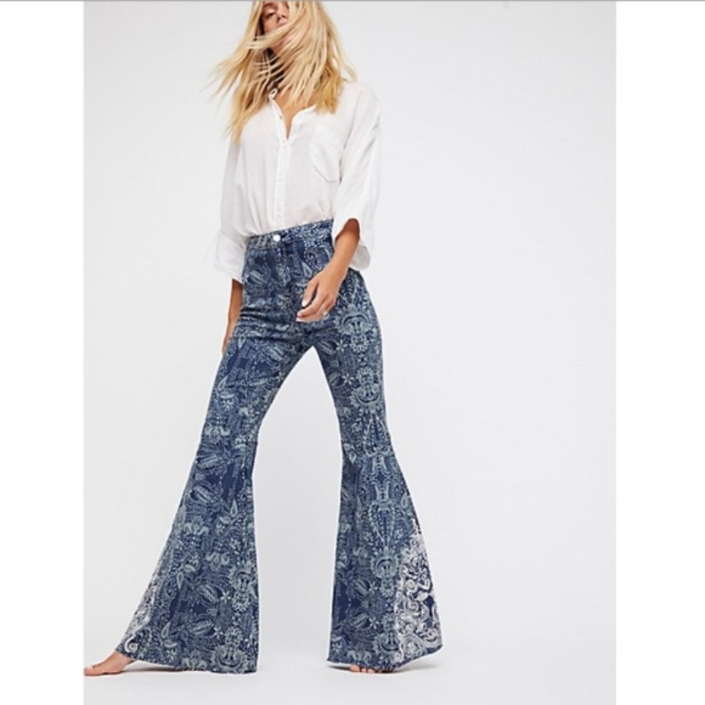 Free People Embellished Float On Flares 28